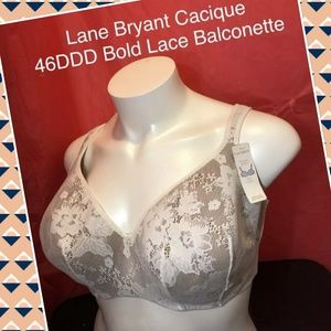 Cacique Balconette 46DDD Lace Nude Bra